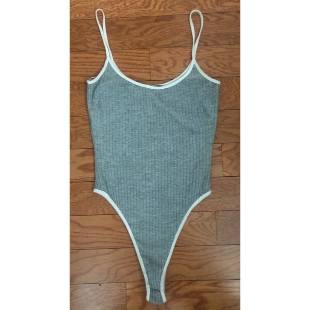 Jluxthelabel Grey Tank Bodysuit
